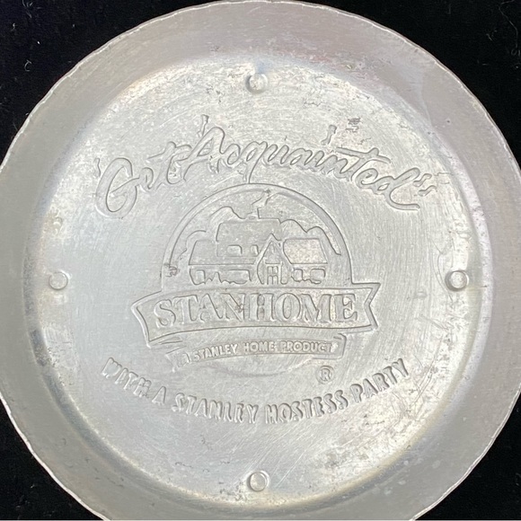 Vintage GUC Set of 3, Stanhome “Get Acquainted” Aluminum Drink Coasters - Picture 4 of 14